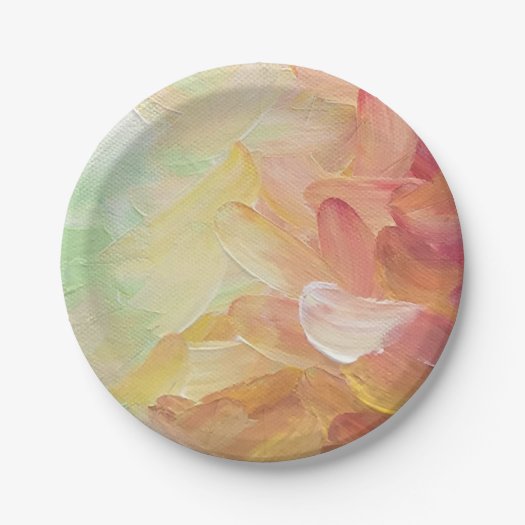 Modern Personalized Red Golden Teal Oil Paint