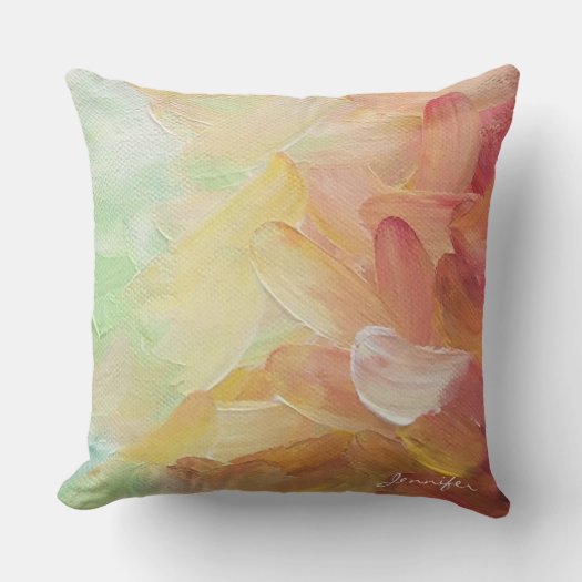 Modern Personalized Red Golden Teal Oil Paint