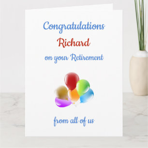 Modern Personalized Retirement Greeting Card