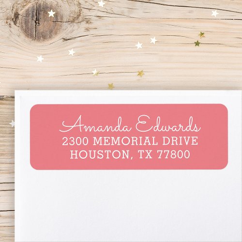 Modern Personalized Return Address Label