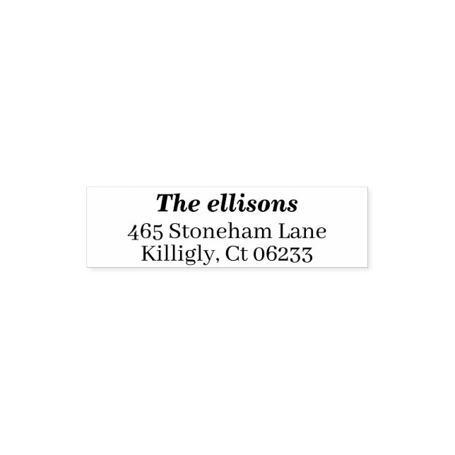Modern Personalized Return Address  Wedding Self-inking Stamp (Design)