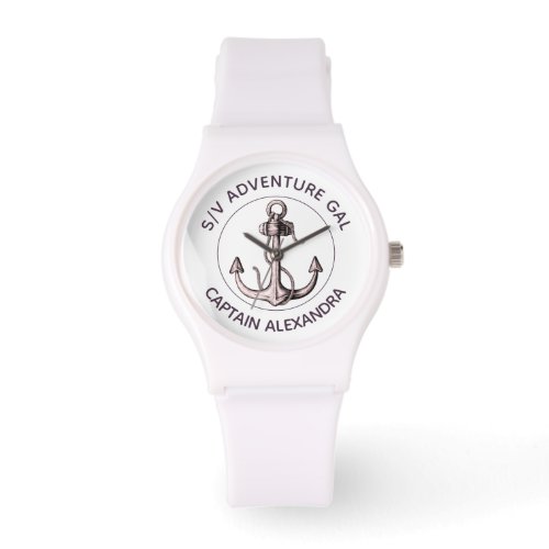 Modern Personalized Sailing Boating Anchor Watch