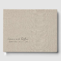 Modern Personalized Silver Gray Faux Linen