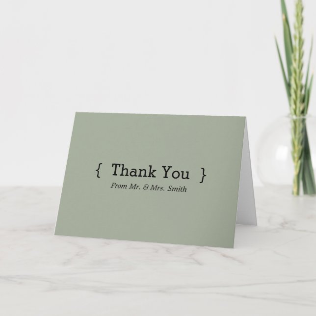 Modern Personalized simple Elegant Thank You (Front)