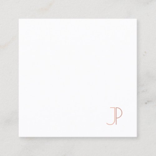 Modern Personalized Simple Template Luxury Elegant Square Business Card