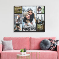 Modern Personalized Sisters 7 Photo Collage
