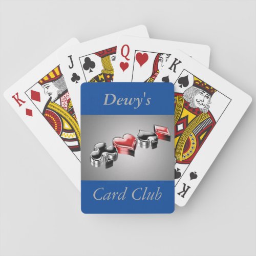 Modern Personalized Suits Bridge Poker Custom  Poker Cards