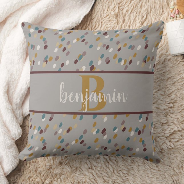 Modern Personalized Throw Pillow (Blanket)
