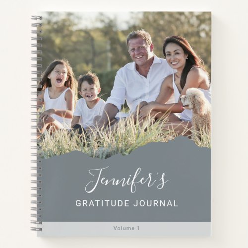 Modern Personalized Torn Photo Gratitude Journal