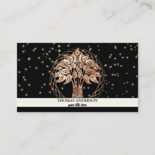 Modern Personalized Tree of Life - Colorful Leaves Business Card