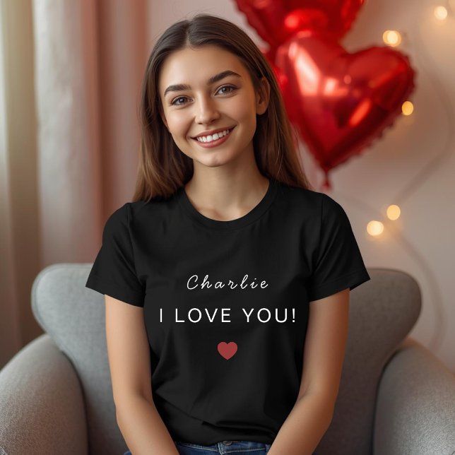 Modern Personalized Valentine Women’s T-Shirt (Creator Uploaded)