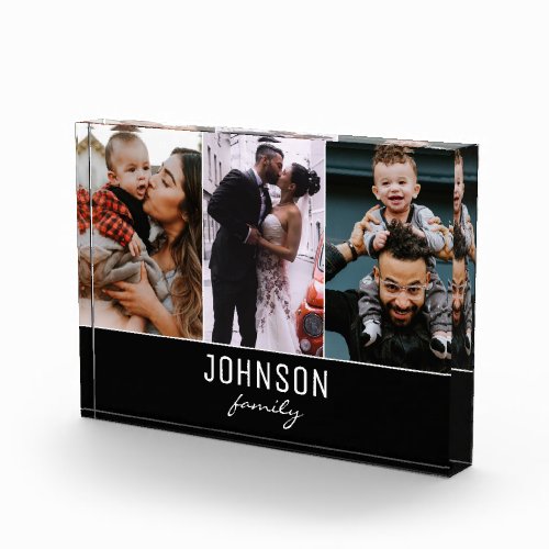 Modern personalized vertical family photo