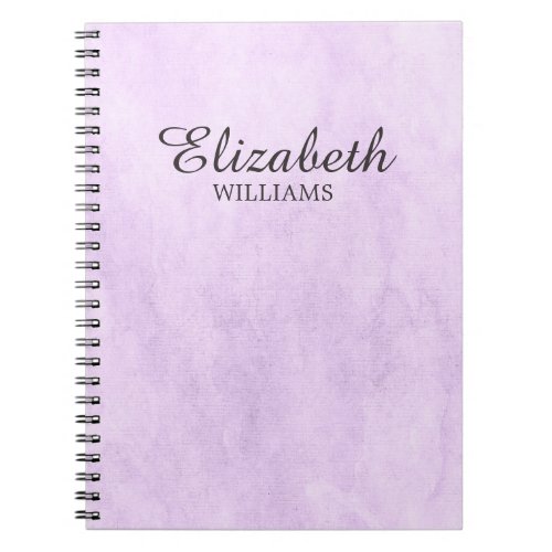 Modern Personalized Watercolor Purple Lavender Notebook