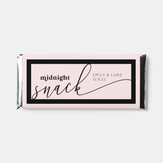 Modern Personalized Wedding Candy Bar Wrapper (Front)
