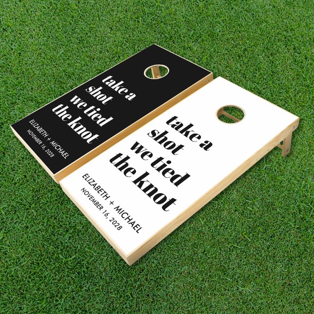 Modern Personalized Wedding Cornhole Set (Creator Uploaded)