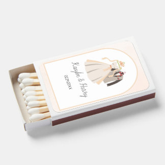Modern Personalized Wedding Engagement Party Matchboxes