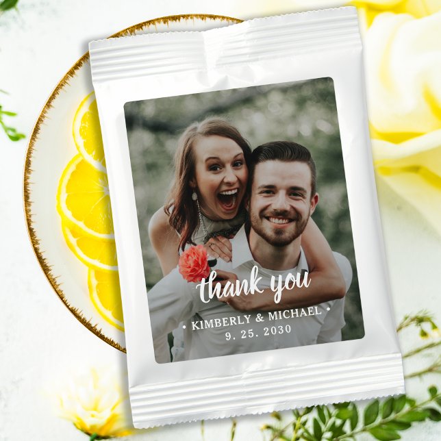 Modern Personalized Wedding Engagement Photo Margarita Drink Mix (Creator Uploaded)