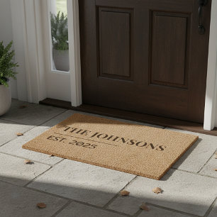 Modern Personalized Welcome Coir Fiber Doormat
