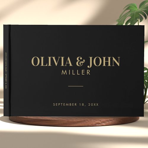 Modern Personalized With Name Wedding Reception Guest Book
