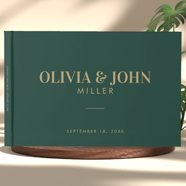 Modern Personalized With Name Wedding Reception Guest Book (Creator Uploaded)