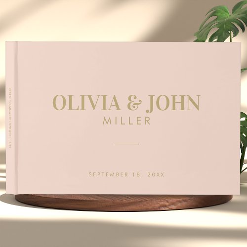 Modern Personalized With Name Wedding Reception Guest Book