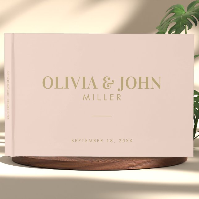 Modern Personalized With Name Wedding Reception Guest Book (Creator Uploaded)