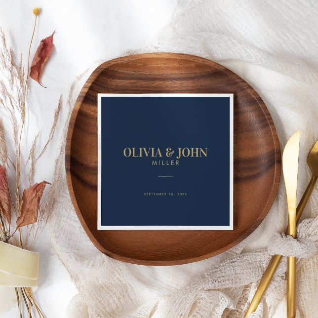 Modern Personalized With Name Wedding Reception Napkins (Creator Uploaded)