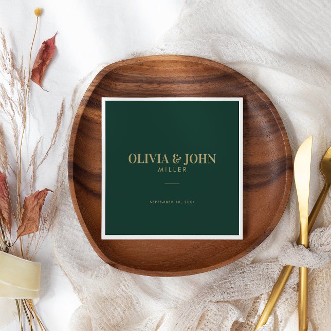 Modern Personalized With Name Wedding Reception Napkins (Creator Uploaded)