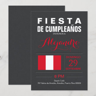 Modern: Peru Party Invitation