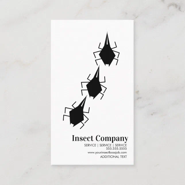 Modern Pest Control Bugs Company Logo Business Card | Zazzle