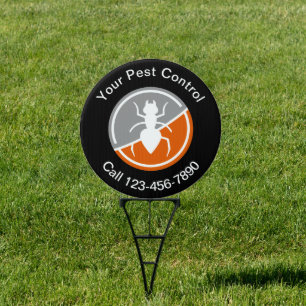 Modern Pest Control Services Round Yard Signs