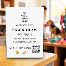 Modern Pet Boutique Grand Opening Logo Display