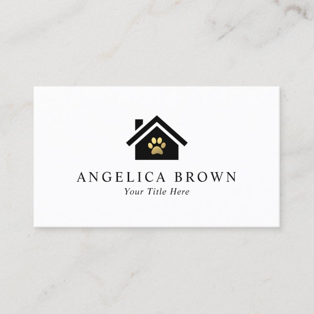 Modern Pet Care Business Card (Front)