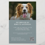 Modern Pet Care Sitting Service Photo Business Flyer<br><div class="desc">Modern Pet Care Service Business Flyer for pet sitter,  dog walker,  dog groomer,  pet care and more. Fully customizable - change photos,  text and URL for the QR code to fit your pet care business!</div>