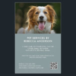 Modern Pet Care Sitting Service Photo Business Flyer<br><div class="desc">Modern Pet Care Service Business Flyer for pet sitter,  dog walker,  dog groomer,  pet care and more. Fully customizable - change photos,  text and URL for the QR code to fit your pet care business!</div>