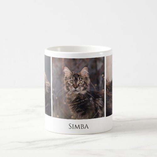 Modern Pet Cat Custom Photo Coffee Mug