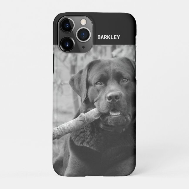 Modern Pet Dog Photo Upload iPhone 11 Pro Case (Back)