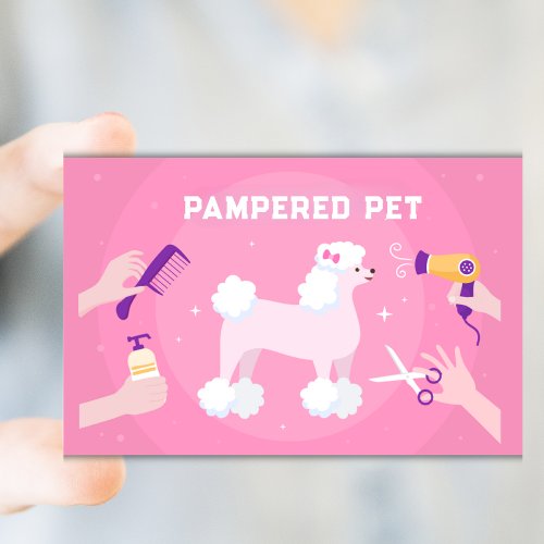 Modern Pet Groomer Next Appointment Business Card