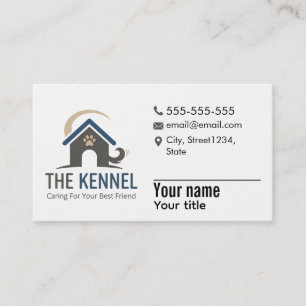 Modern Pet Grooming and Kennel Customizable Business Card
