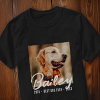 Modern Pet Memorial Best Dog Ever Custom Photo