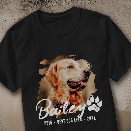 Modern Pet Memorial Best Dog Ever Custom Photo
