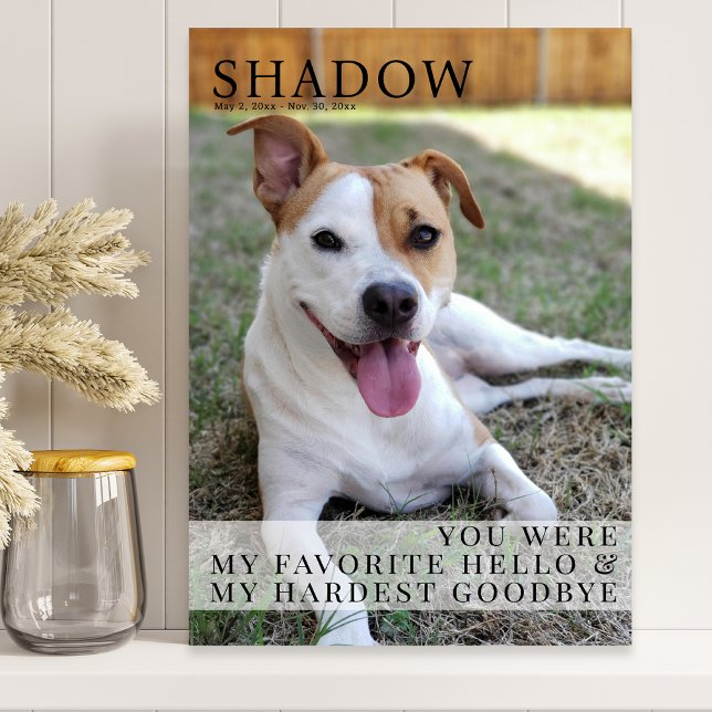 Modern Pet Memorial Dog Loss Photo Keepsake Acrylic Print (Creator Uploaded)