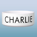 Modern Pet Name Personalized Bowl<br><div class="desc">A modern sans serif typography personalized pet name design. Change the name to customize.</div>