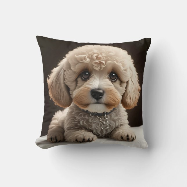 Modern Pet Photo, Dog Photo, Dog Lover  Throw Pillow (Front)