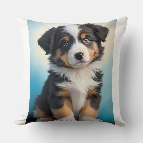 Modern Pet Photo Dog Photo Dog Lover  Throw Pillow