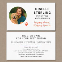 Modern Pet Sitting Photo Paw Print Minimalist