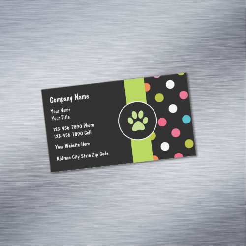 Modern Pet Theme Magnetic Business Card
