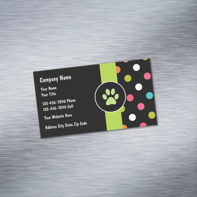 Modern Pet Theme Magnetic Business Card (In Situ)