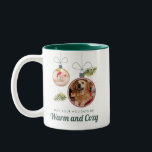 Modern Pets Photos Family Christmas Holiday Two-Tone Coffee Mug<br><div class="desc">Pet Photos Family Christmas Modern Holiday Two-Tone Coffee Mug you can easily add your pets' photos by clicking the "Personalize" button</div>
