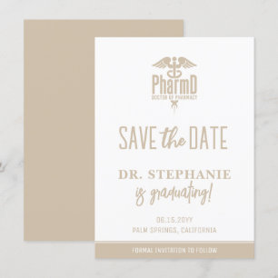 Modern PharmD Doctor Of Pharmacy Graduation Save The Date